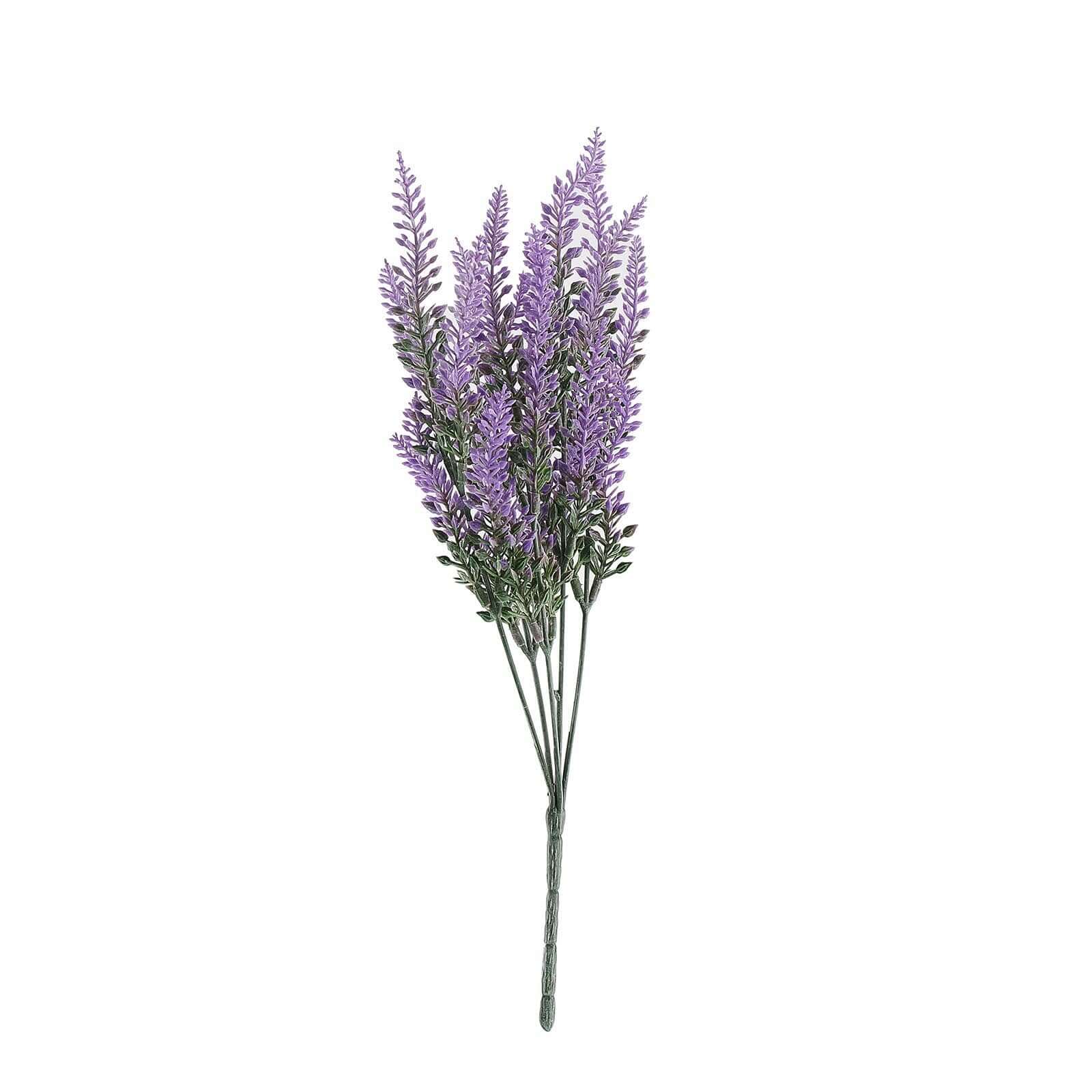 4 Bushes Artificial Lavender Lilac Flower Plant Stems Greenery Bouquet 14