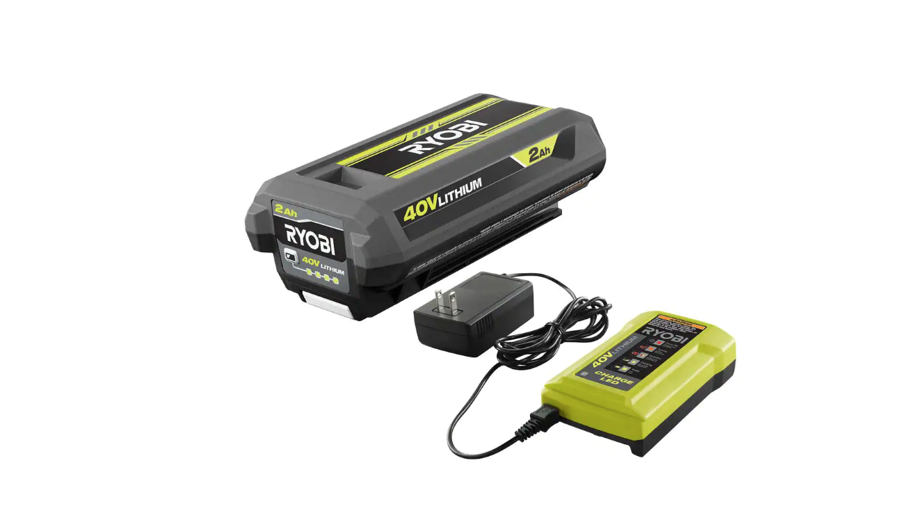 RYOBI RY40630 40V 18 in. Cordless Battery Pole Hedge Trimmer with 2.0 Ah Battery and Charger