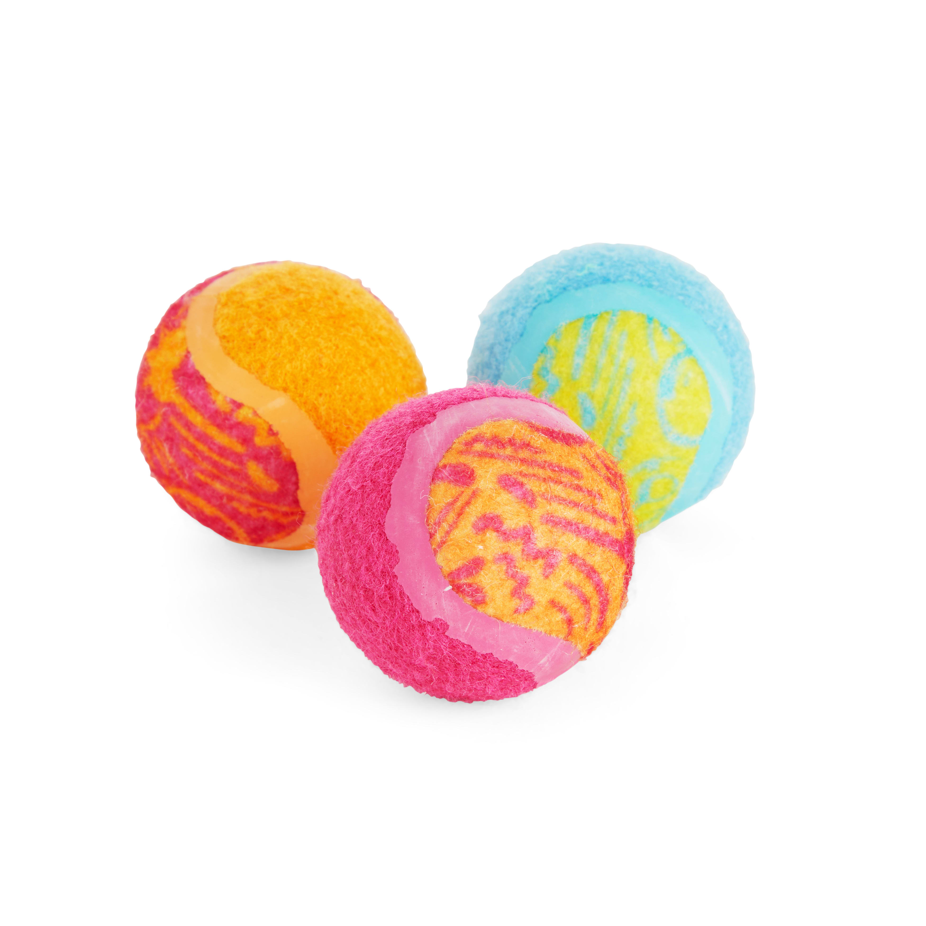 Leaps  Bounds 3 Pack Tennis Balls Dog Toy， Small