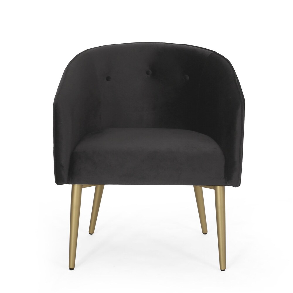 Deshler Modern Glam Tufted Velvet Dining Chair by Christopher Knight Home   27.50\