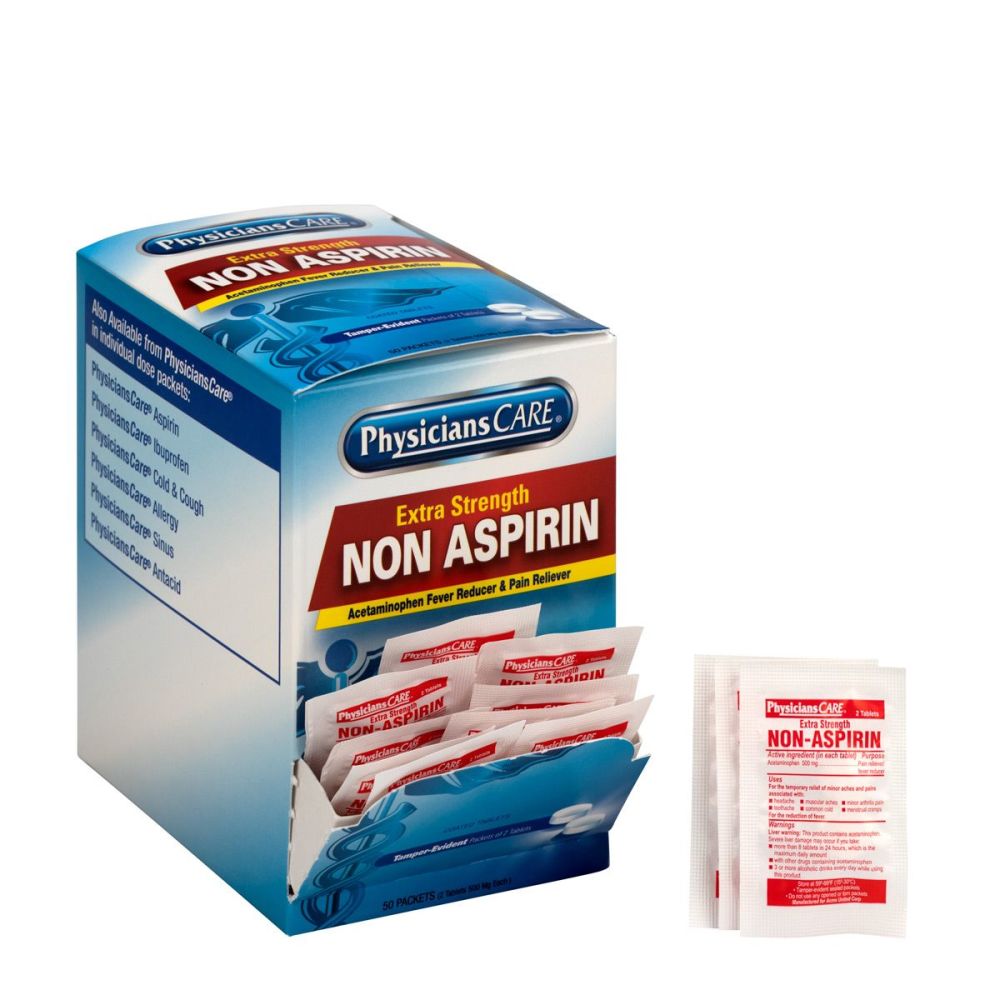 First Aid Only PhysiciansCare 500mg Non Aspirin Tablets ;