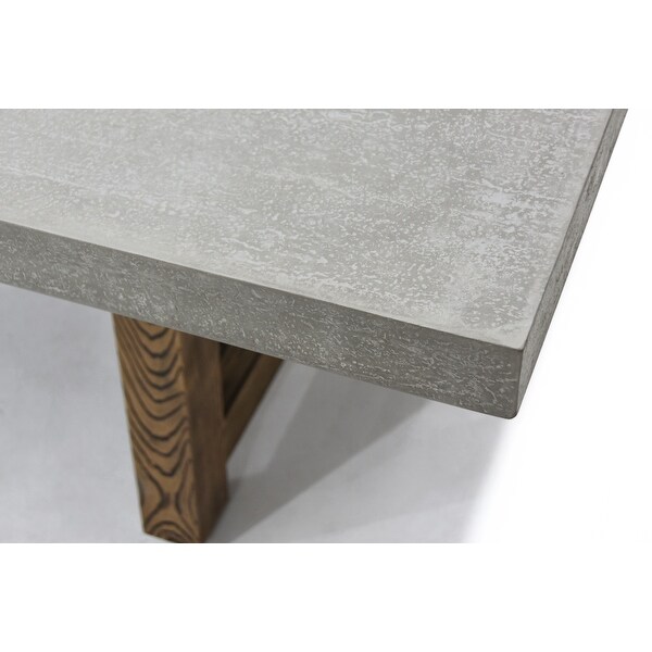 Elementi Home Seine Concrete 95‘’ Dining Table Rectangle，Modern Minimalist，Patio，Living room，Indoor and Outdoor