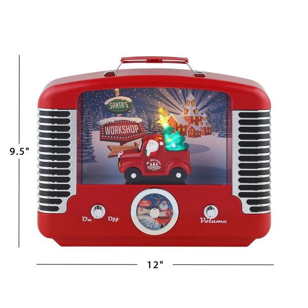 Mr Christmas Nostalgic Led Retro Radio Musical Christmas Decoration