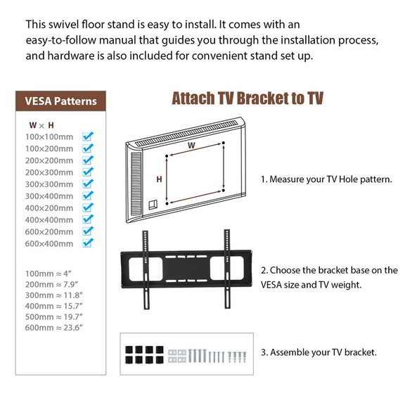 Wooden Storage TV Stand Black Tempered Glass Heigh...