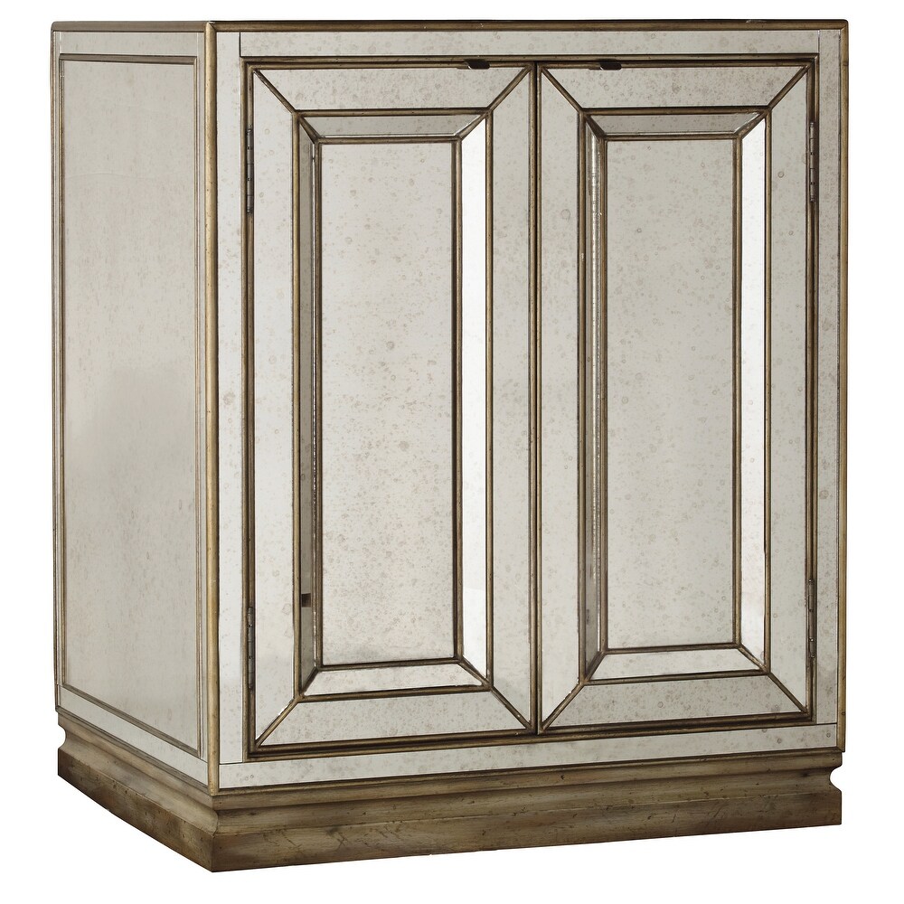 Sanctuary Two Door Mirrored Nightstand   Visage