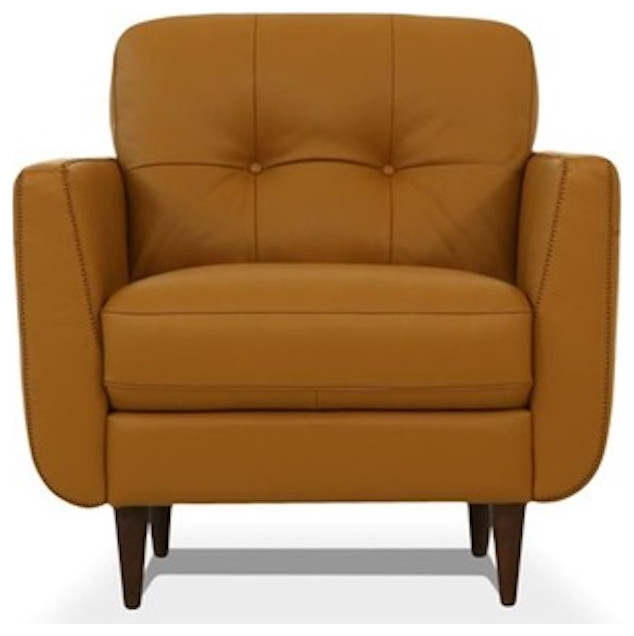 ACME Radwan Chair  Caramel Leather   Midcentury   Armchairs And Accent Chairs   by Homesquare  Houzz