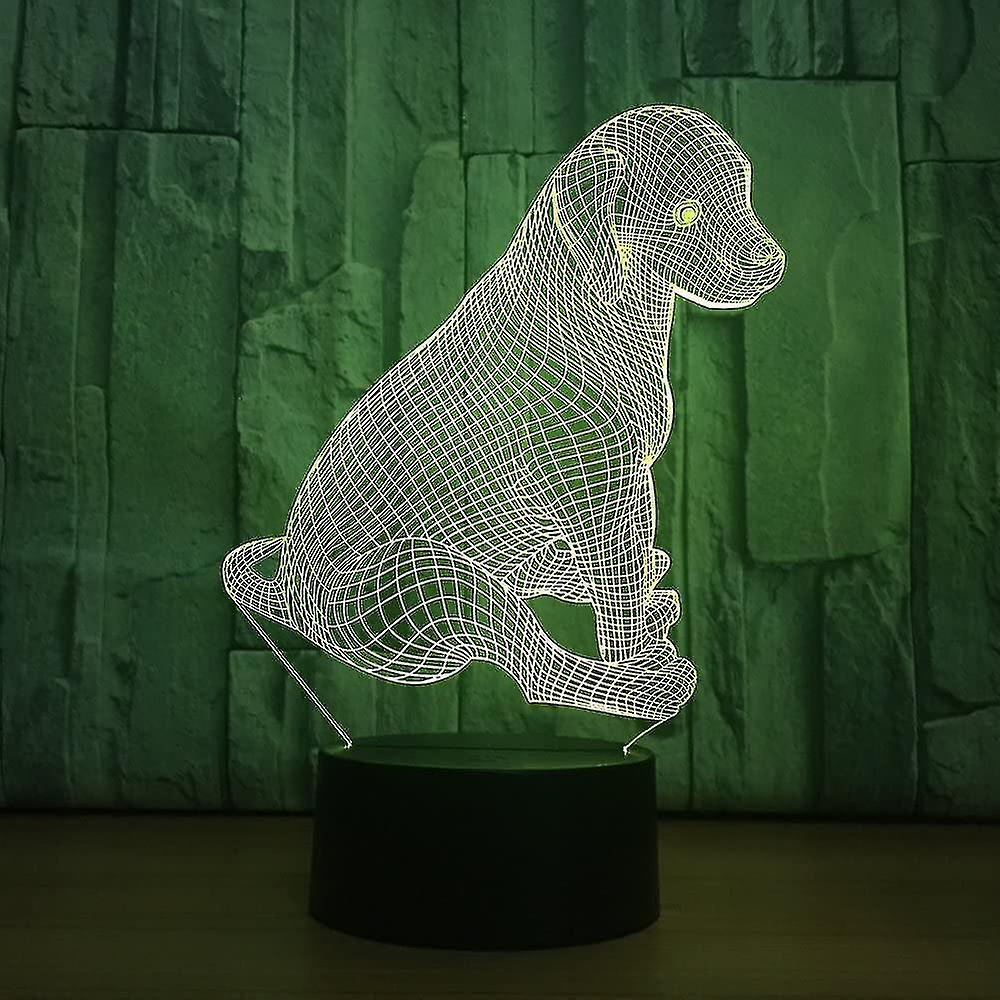 Golden Retriever 3d Optical Illusion Night Light Acrylic 7 Color Change Touch Switch Holiday Birthda