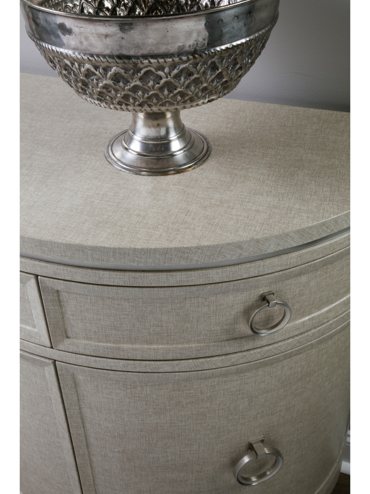 Zeitgeist Linen Demilune Chest   Transitional   Accent Chests And Cabinets   by HedgeApple  Houzz