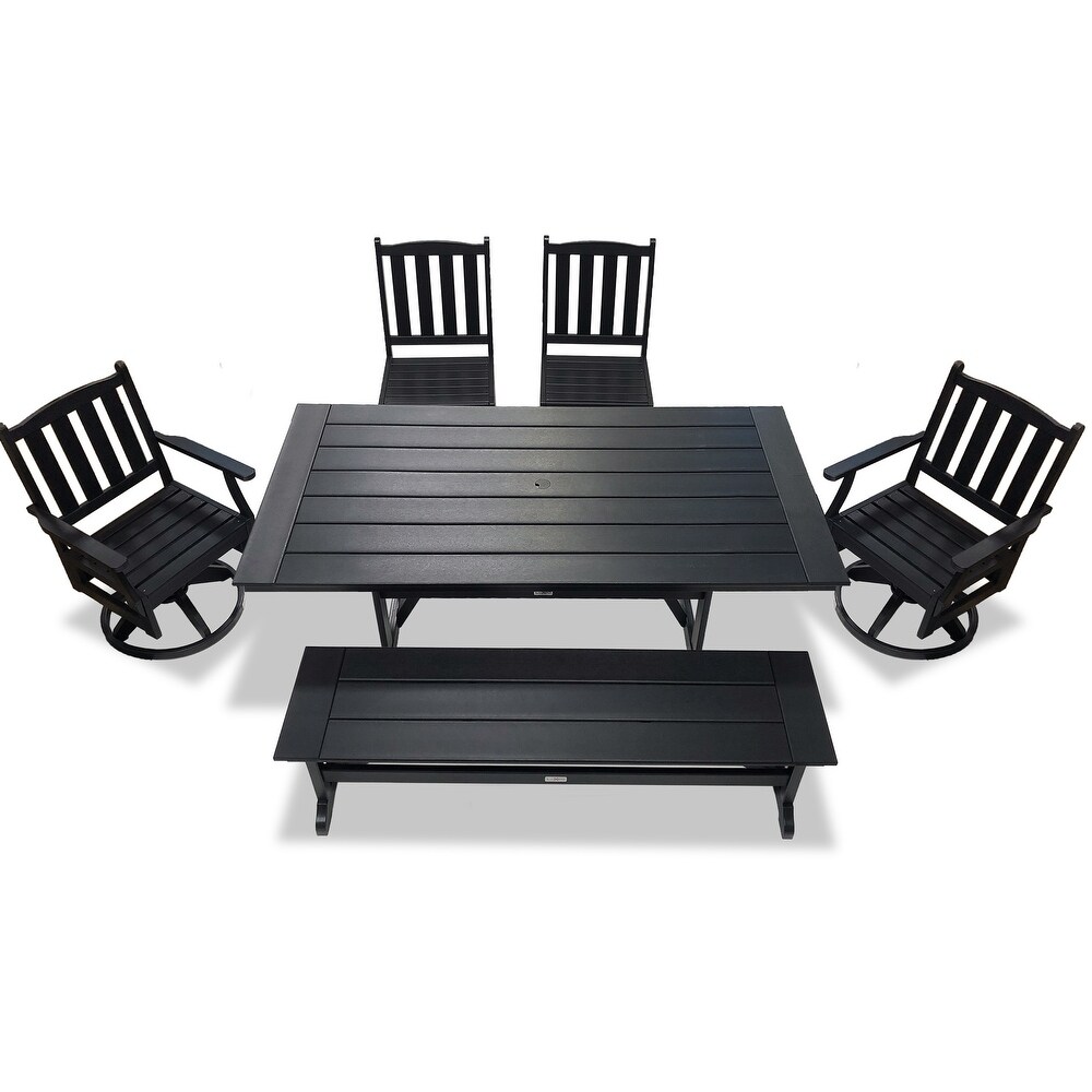 Tuscany HDPE Swivel Dining 6 Piece Set