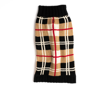 Fabdog Camel Plaid Sweater andndash; Pet Empire and Supplies