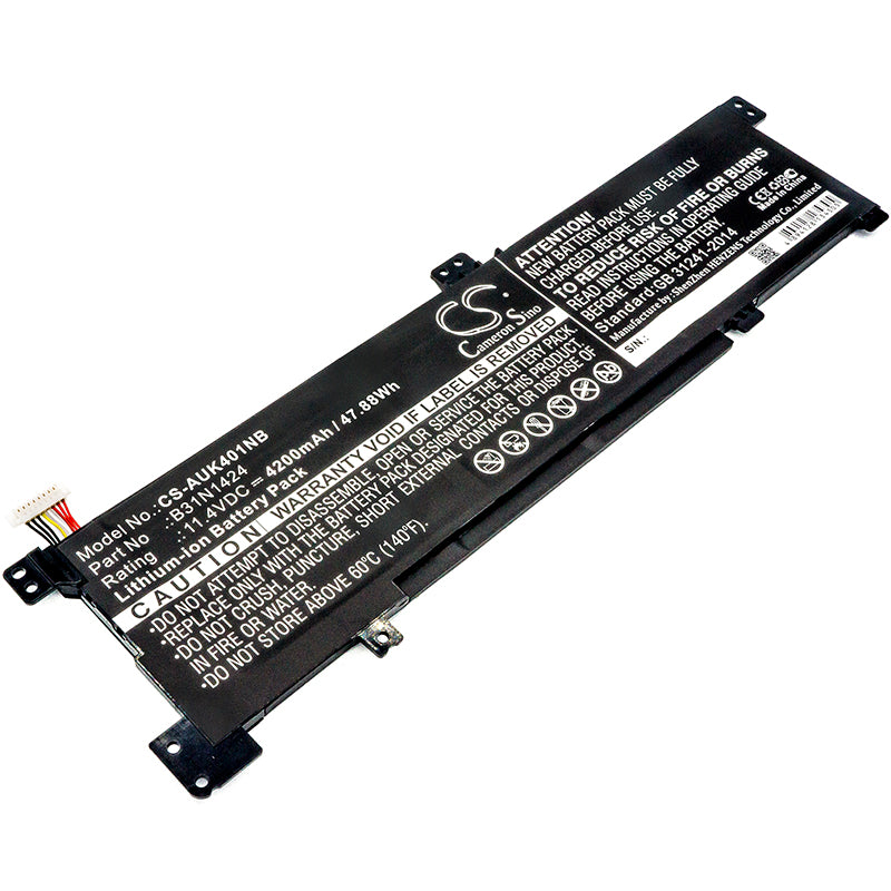 Asus A400U A401L K401 K401LB K401LB5010 K401LB5200 Replacement Battery BatteryClerkcom Laptop and Notebook