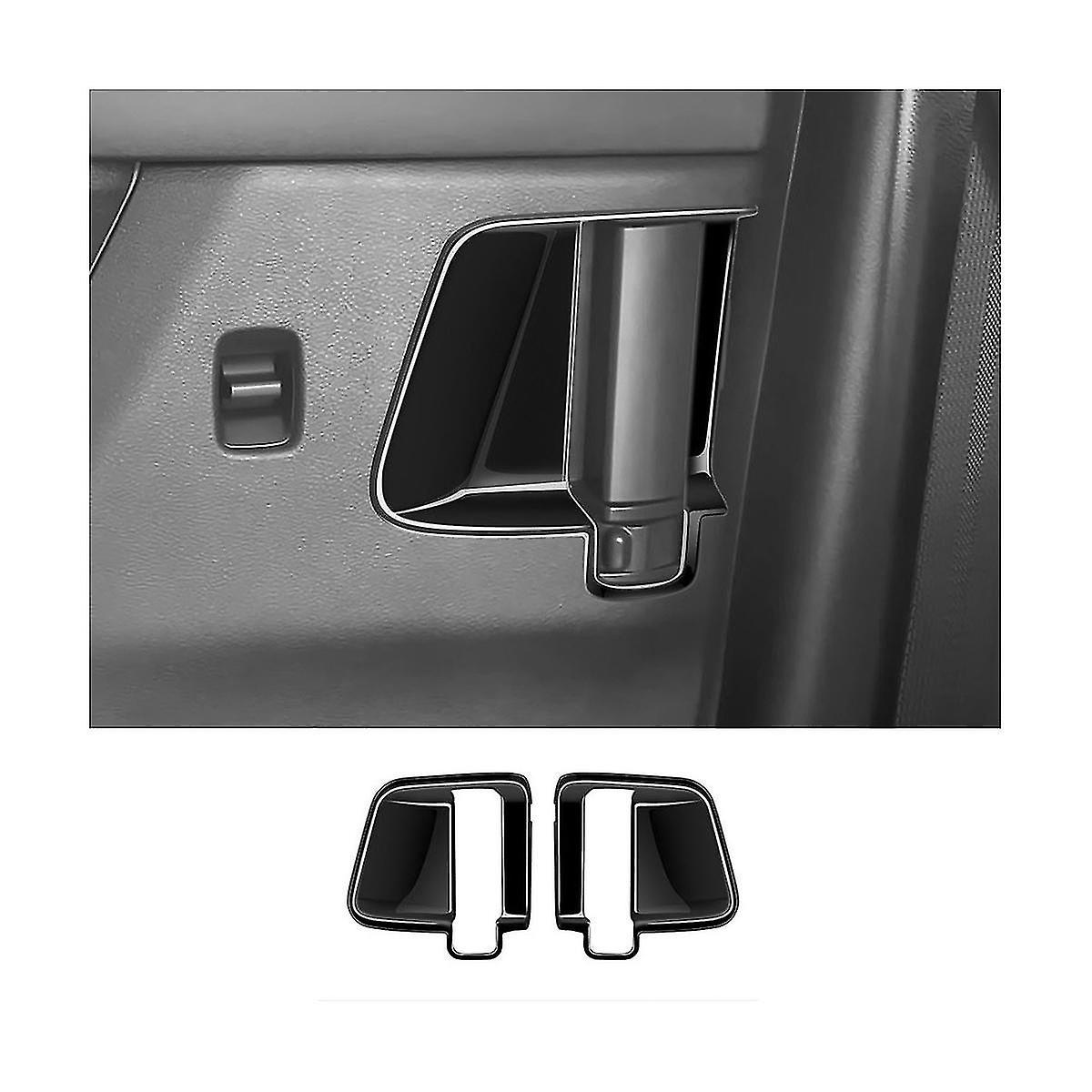 Bright Black Texture Middle Door Inner Handle Bowl Cover Trim For C28 2022-2023 Car Accessories