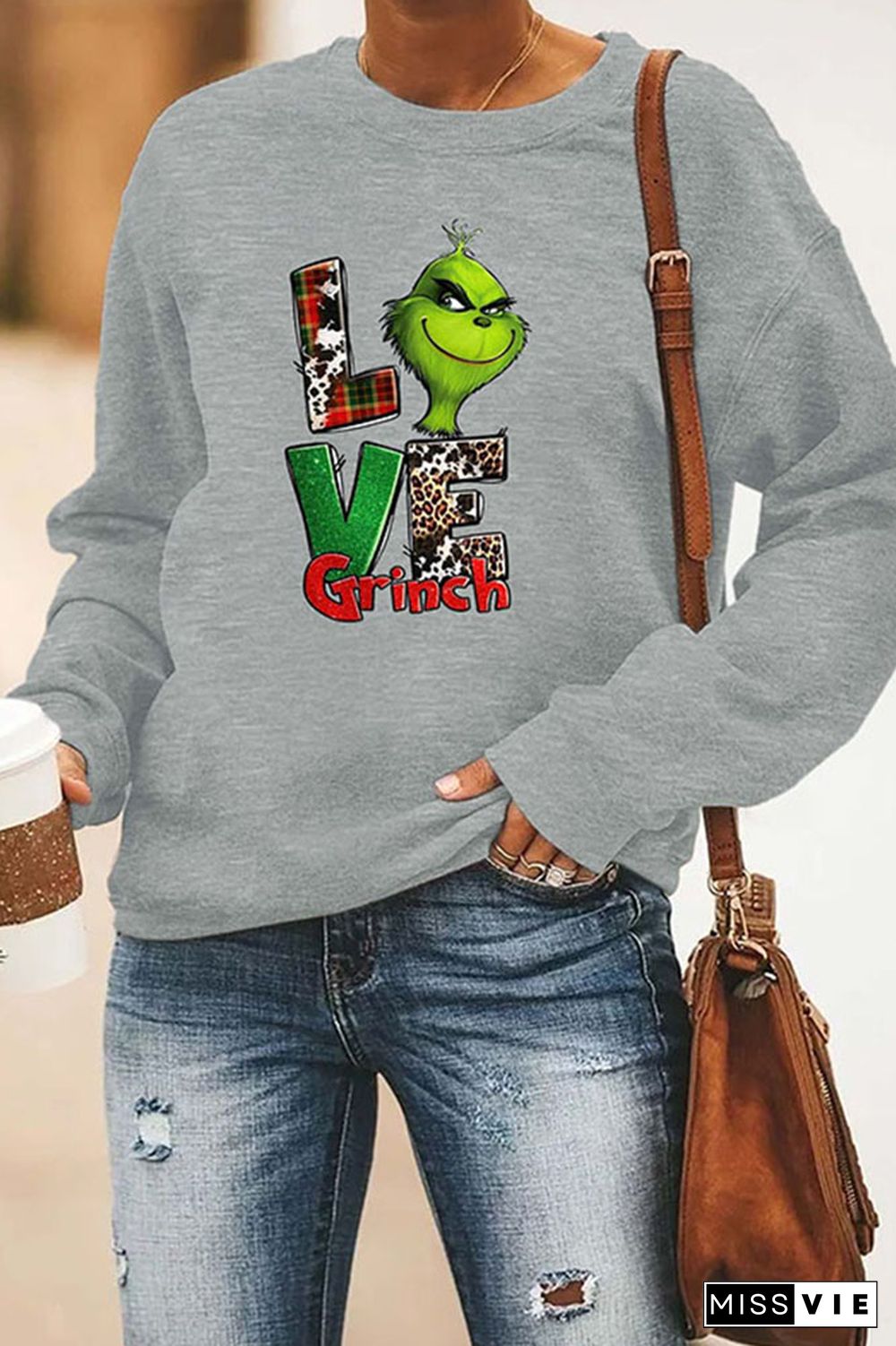 Love Grinch,Christmas Classic Crew Sweatshirt Wholesale