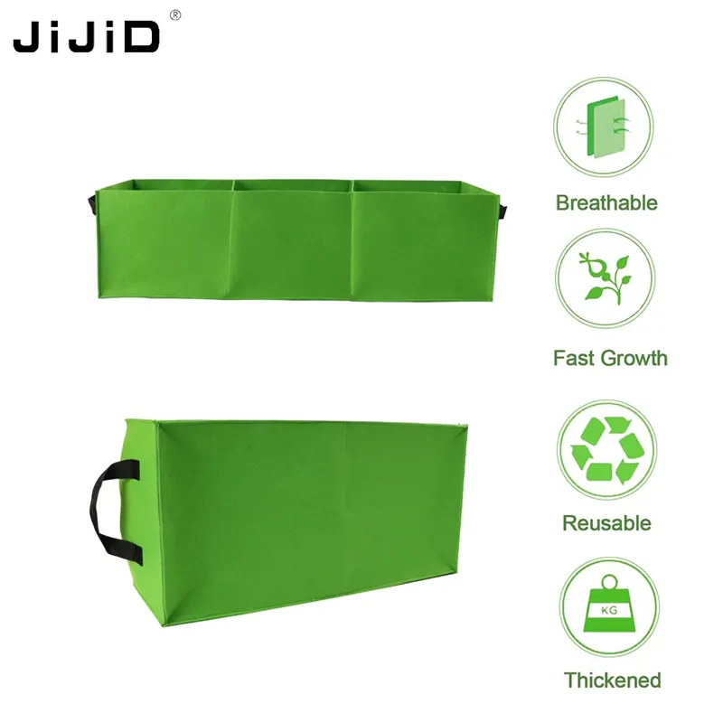 JiJiD Large Size Non woven Gardening Planting Bag Garden Seedling Flower Transplantation Bag Flower Pot Container Bags