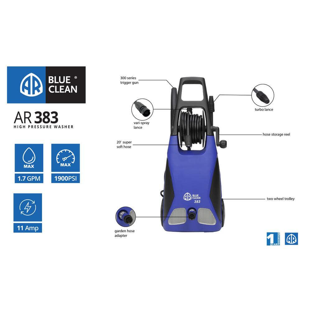 AR Blue Clean 1900 psi 15 GPM Electric Cold Water