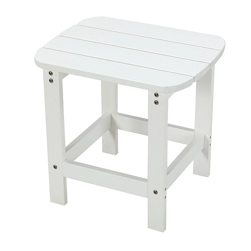 F.C Design Trivia Plastic Side Table Durable， Waterproof， Lightweight， Perfect for Indoor and Outdoor Use