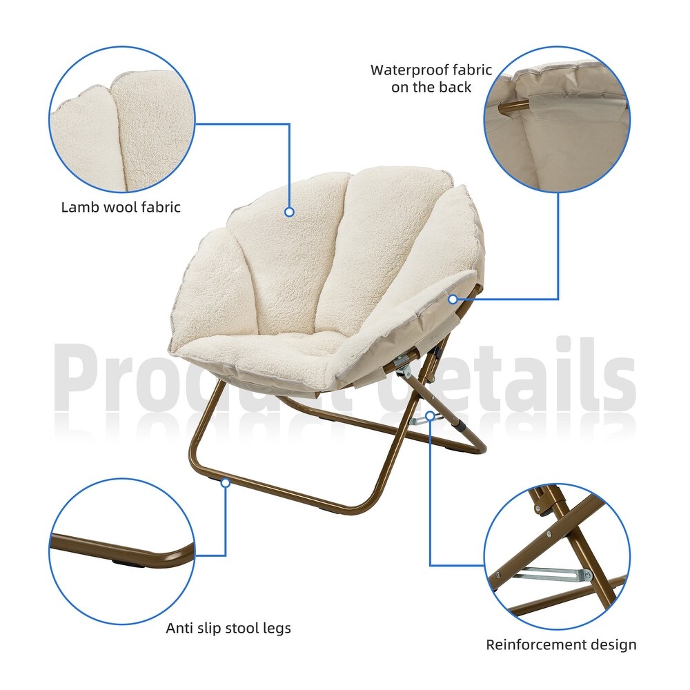 Folding lounge chair  balcony  home backrest  leisure chair  lazy sofa for pregnant women  moon chair set of 2