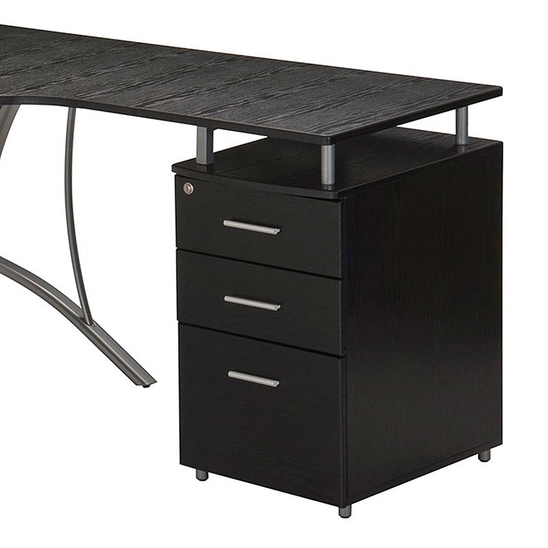 Techni Mobili Modern L-Shaped Cabinet Computer Desk