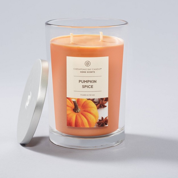 2 wick 19oz Glass Jar Pumpkin Spice Candle Home Scents