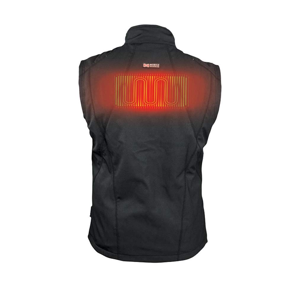 Mobile Warming 12V Dual Power Heated Vest Mens Black Small ;