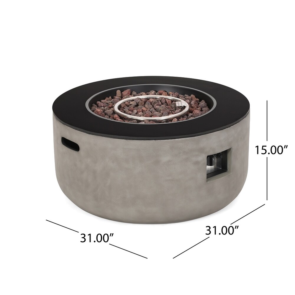 Adio Outdoor Modern 31 inch Circular Fire Pit by Christopher Knight Home   31.10\