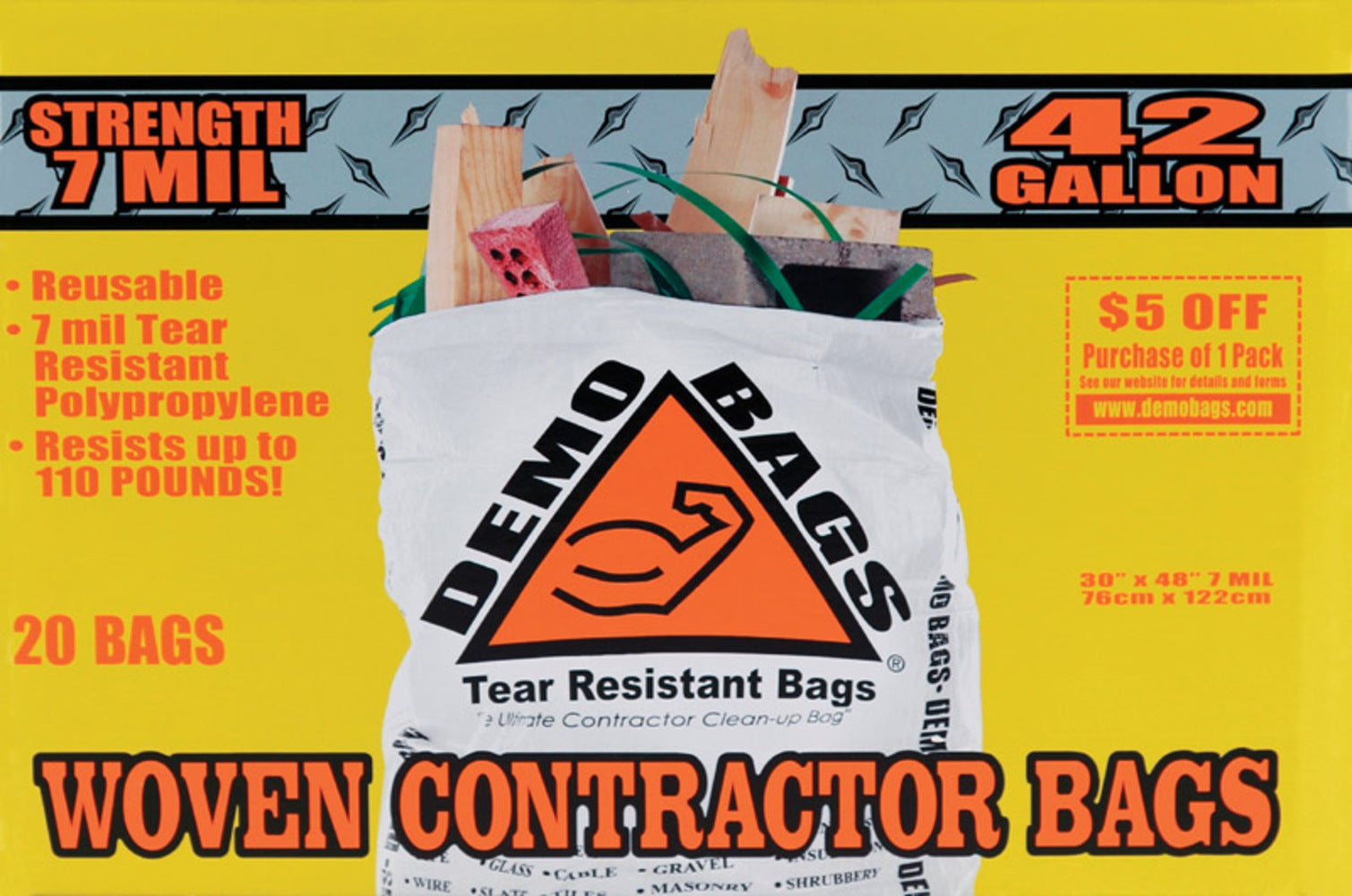 CONTRACTOR BAGS 42G 20PK