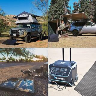 Renogy 100-Watt 12-Volt Foldable Suitcase Off-Grid Solar Kit Built-in Kickstand RNG-KIT-STCS100D-NC