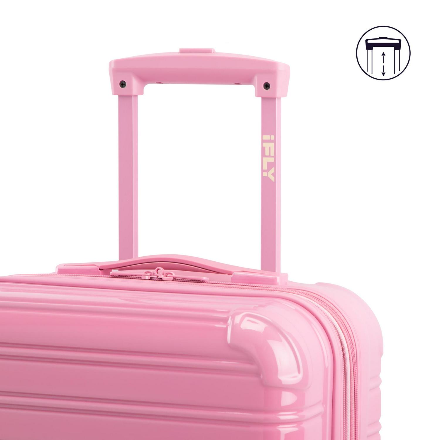 iFLY Hardside Fibertech Carryon Luggage 20  Strawberry Lemonade  Crowdfused