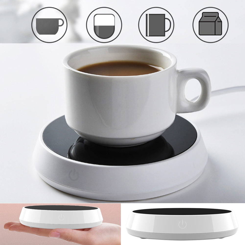 Walbest Electric Coffee Cup Warmer Pad， Coffee Mug Warmer， Beverage Cup Warmer for Office Desk Use， Cup Heater Pad for Cocoa Tea Water Milk