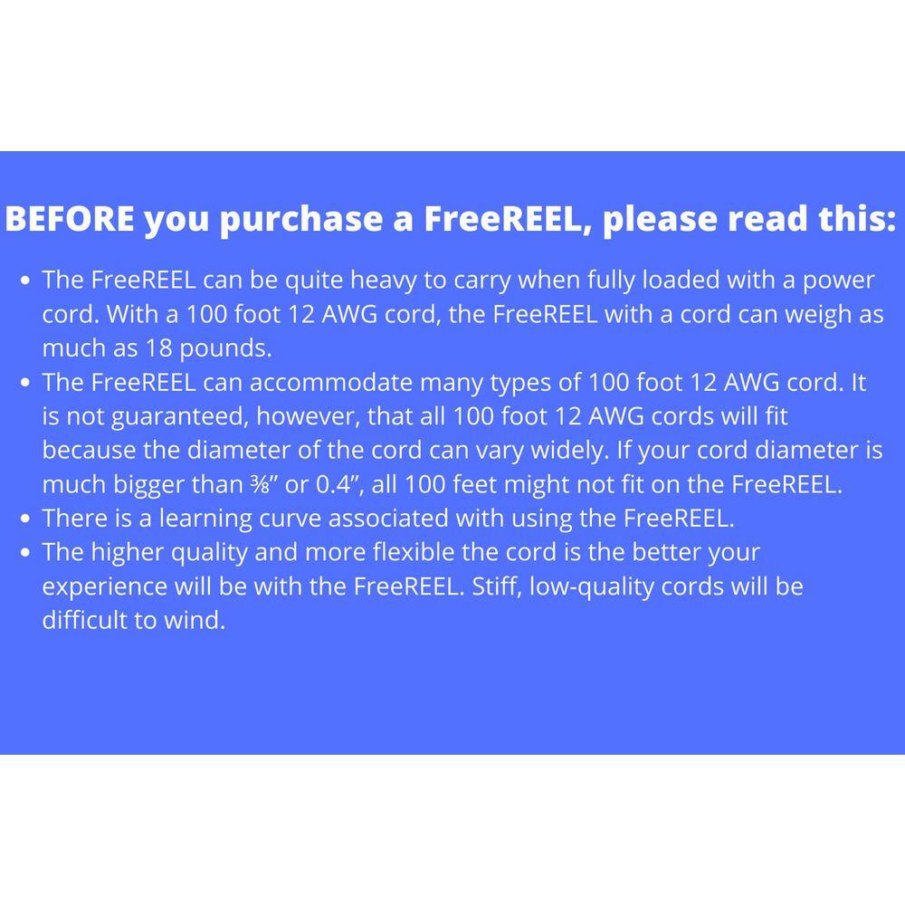 FreeReel 100 ft. 123 Cord and Air Hose Reel System: 1 Storage Cassette 1 Cord and Hose GuideWinder and 1 Wall Storage Mount MPD-SC-CG-WSM