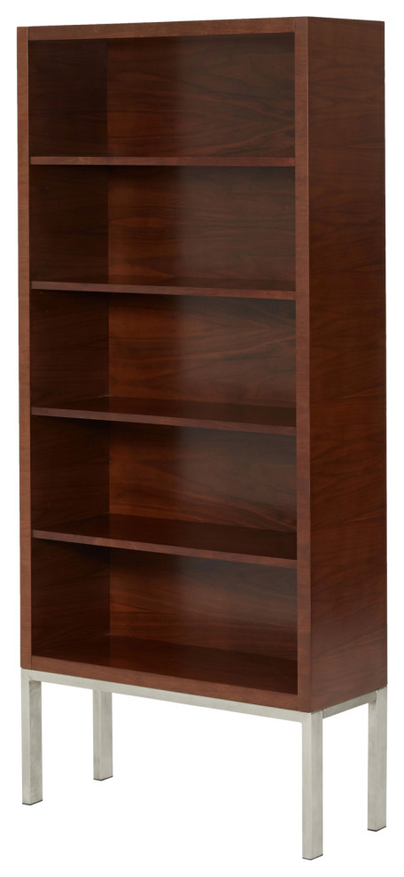 Incept Bookcase  Dark Almond   Transitional   Bookcases   by Michael Amini  Houzz