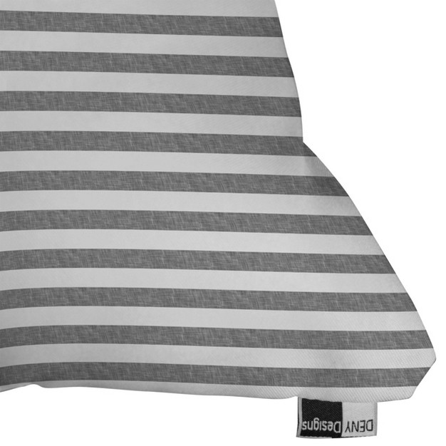 Little Arrow Design Co Striped Square Throw Pillow Gray Deny Designs