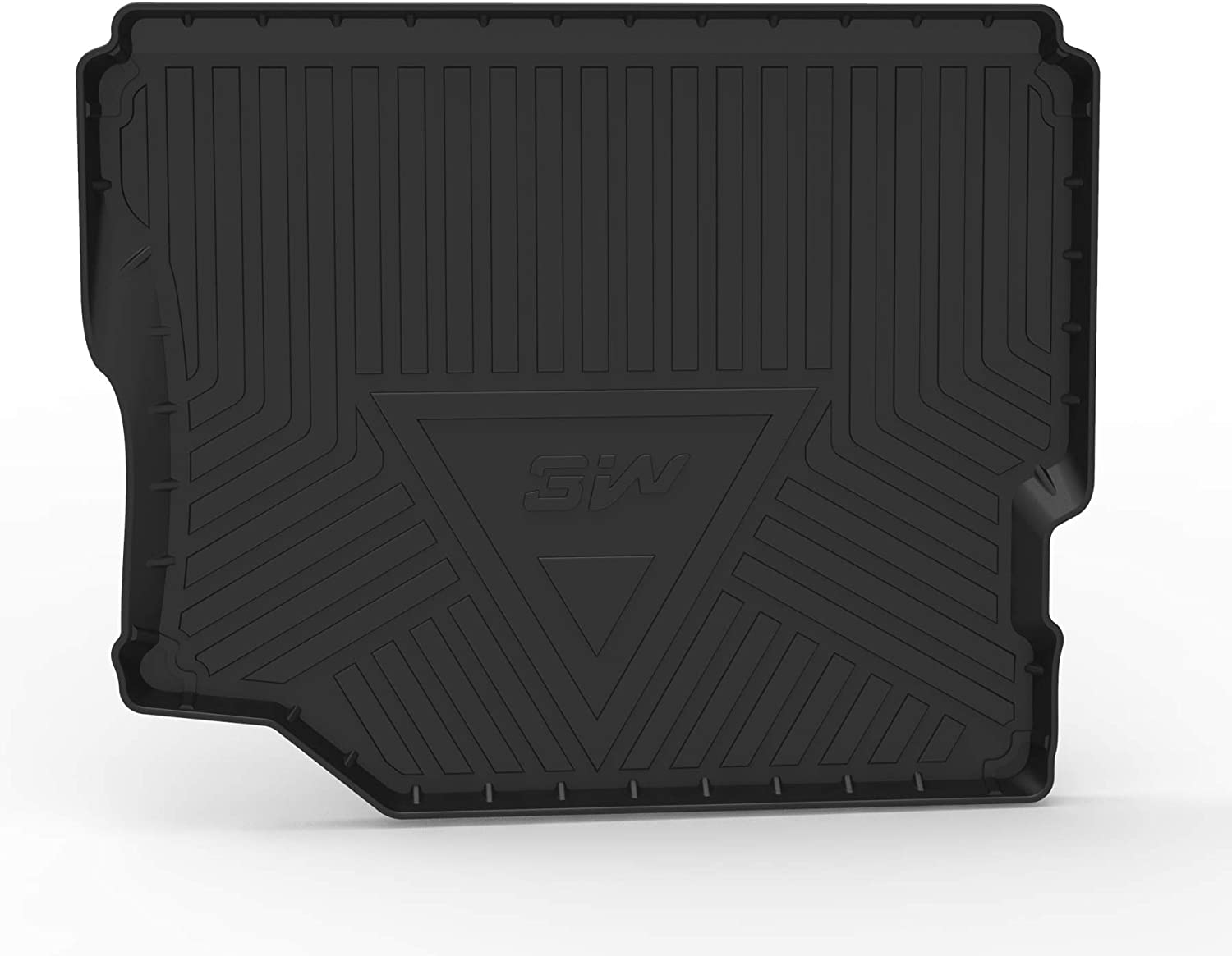 3W Cargo Liner for Jeep Wrangler JL 2018-2023 with subwoofer Trunk Mat for JL Unlimited 4-Door (Not for JK or Without subwoofer)， Black