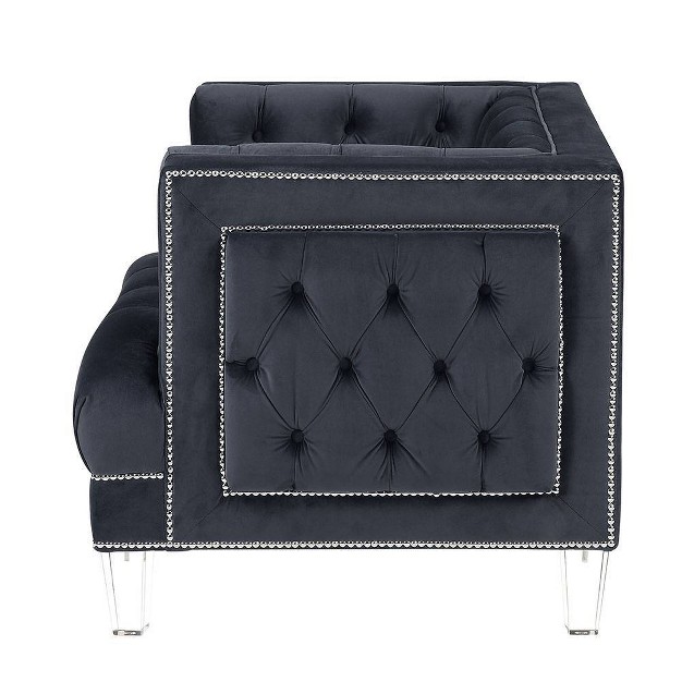 Ansario Sofa Charcoal Velvet Acme Furniture