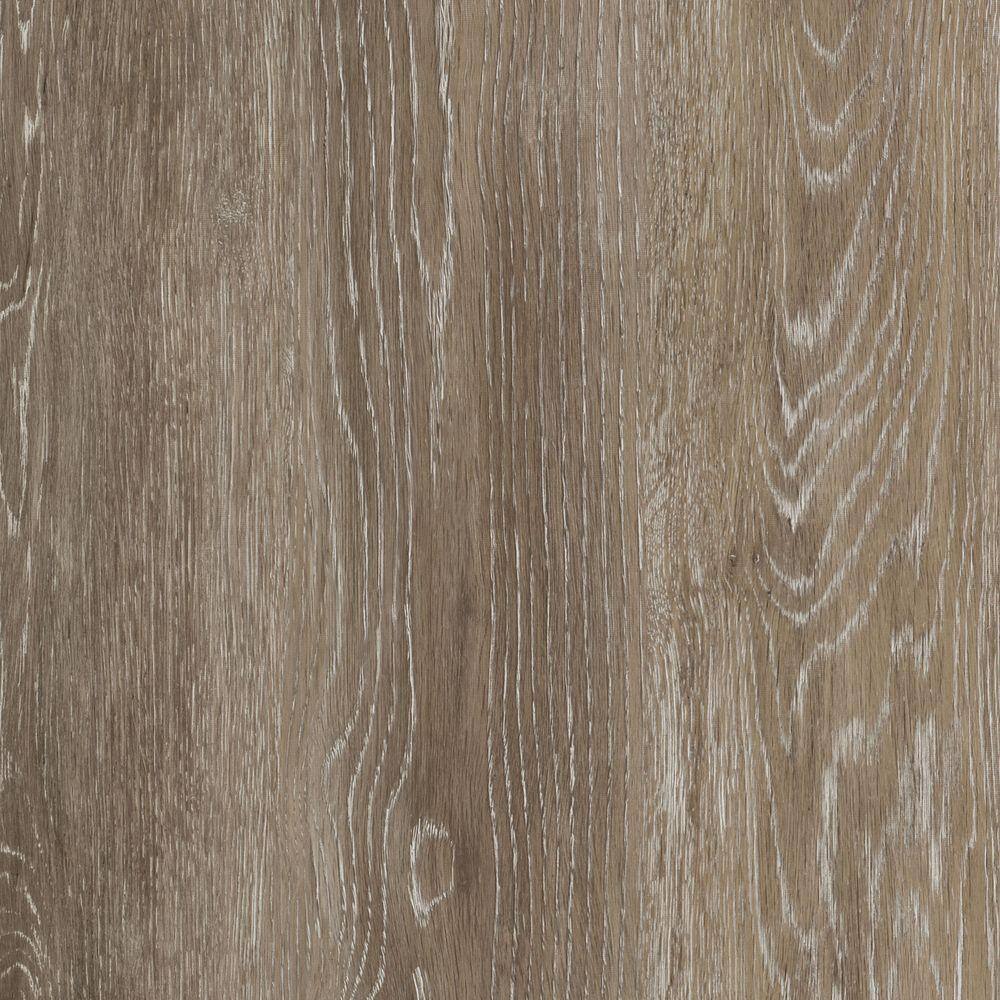 TrafficMaster Khaki Oak 4 MIL x 6 in. W x 36 in. L Grip Strip Water Resistant Luxury Vinyl Plank Flooring (24 sqftcase) 185312