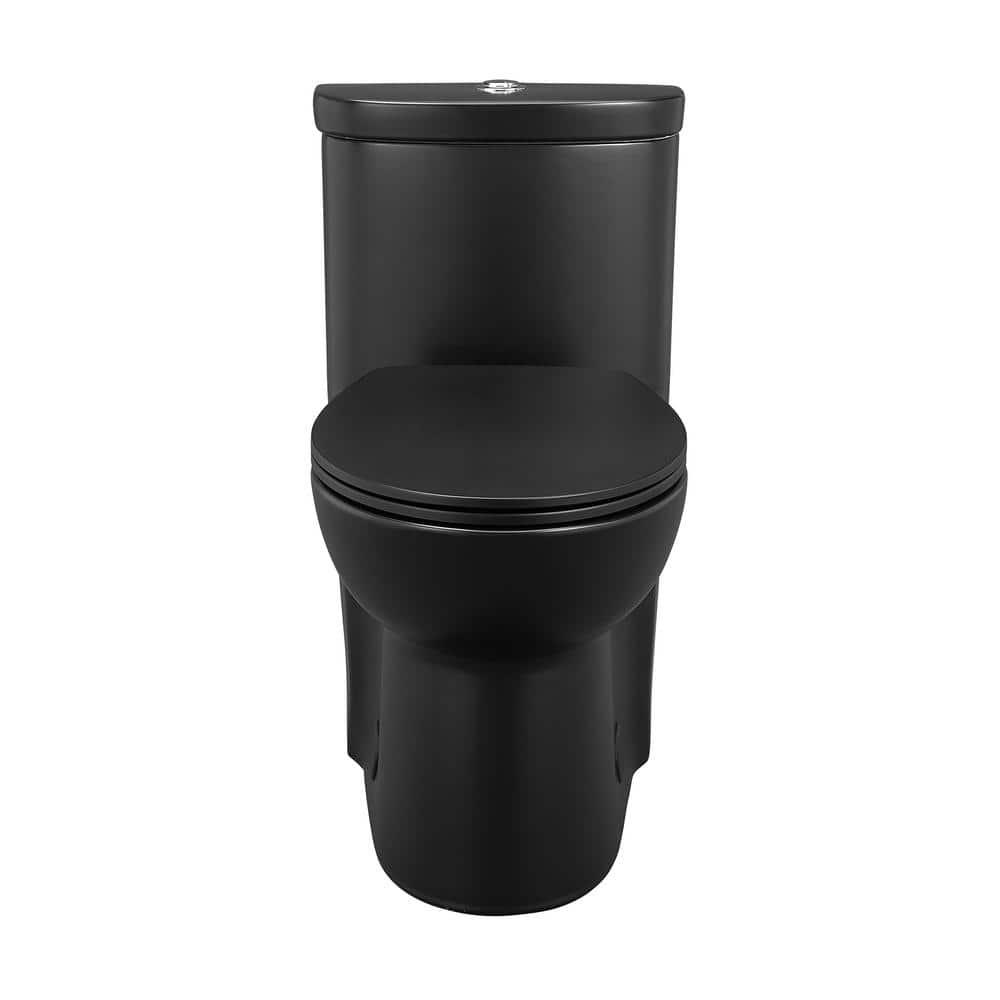 Swiss Madison Sublime 1piece 1116 GPF Dual Flush Elongated Toilet in Matte Black Seat Included