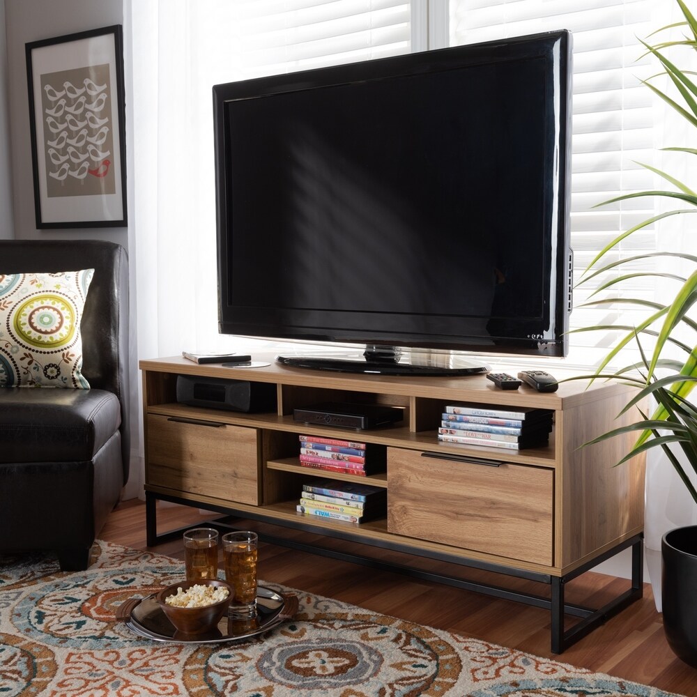 Carbon Loft Jiah Modern and Contemporary Industrial TV Stand