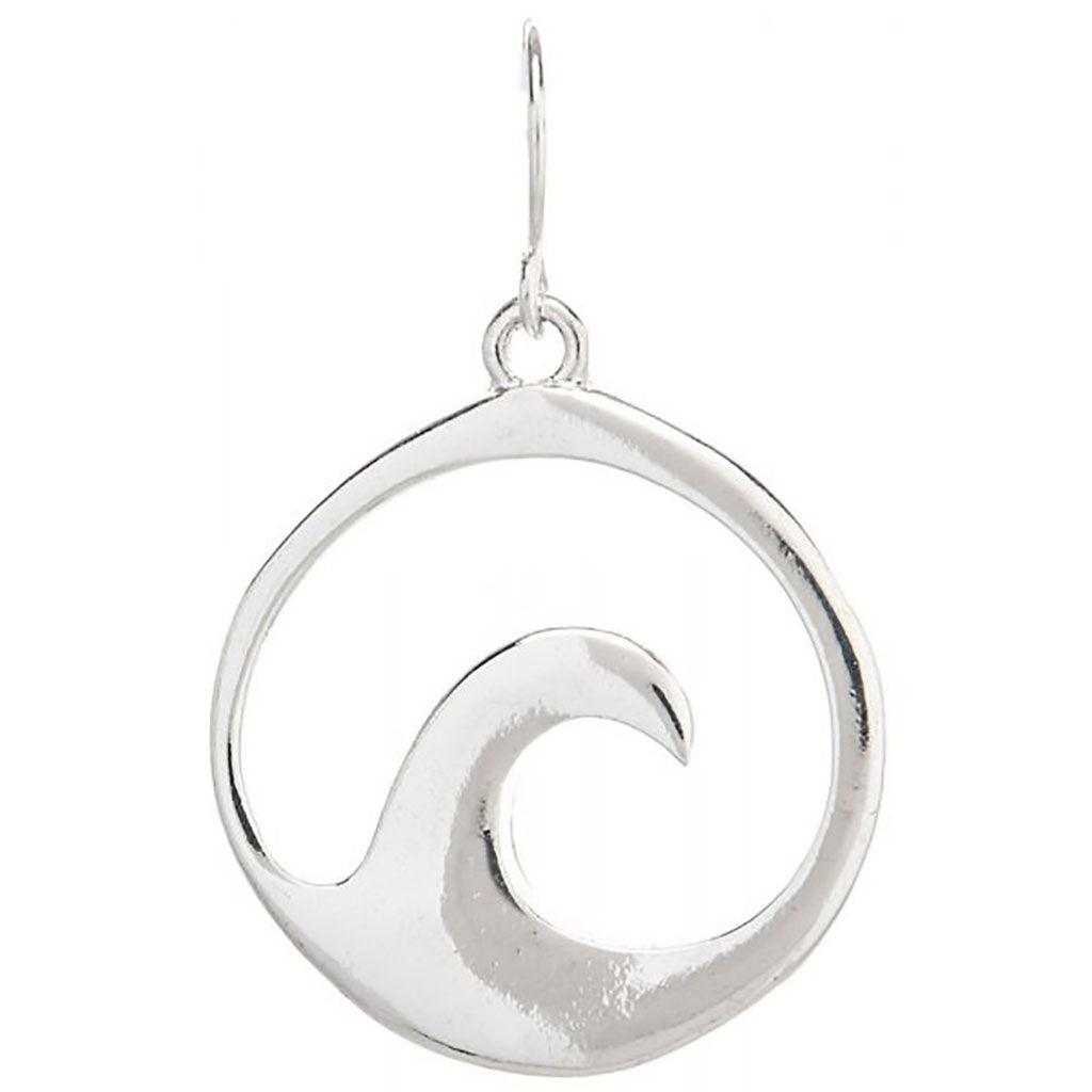 Rain  Silver Crested Wave Earrings