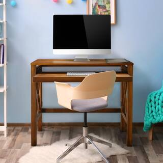 Casual Home X-Design Warm Brown Folding Desk with Pull-Out 533-34