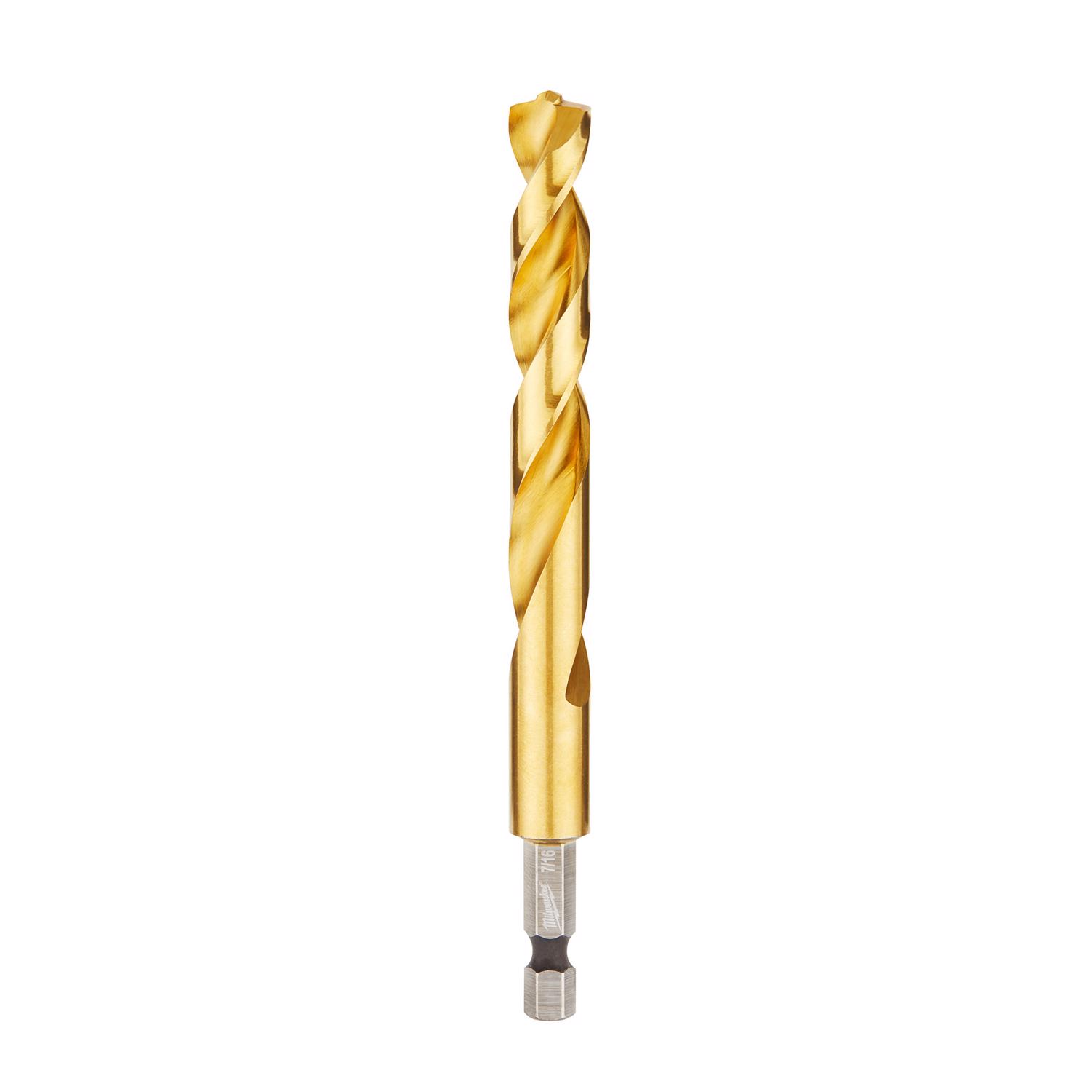 MW Shockwave 7/16 in. X 4.92 in. L Titanium Red Helix Drill Bit 1 pc