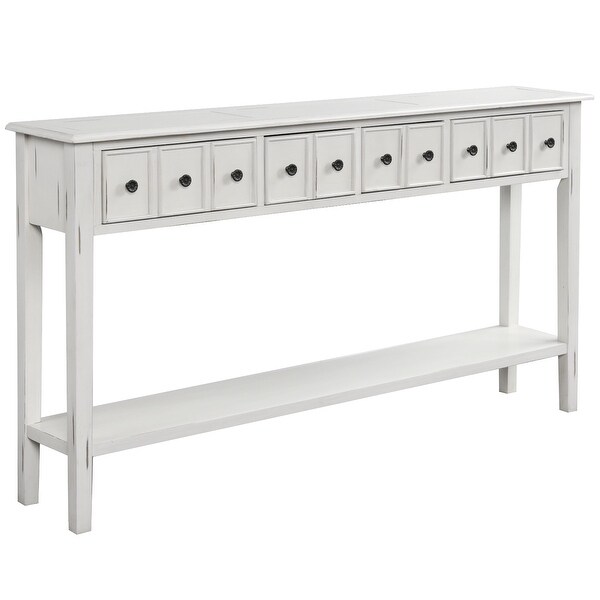 Entryway Console Table Storage Wood Console Table