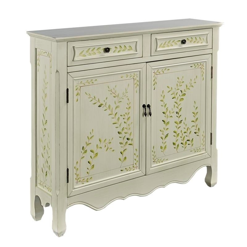 Powell Dover White Hand Painted Console