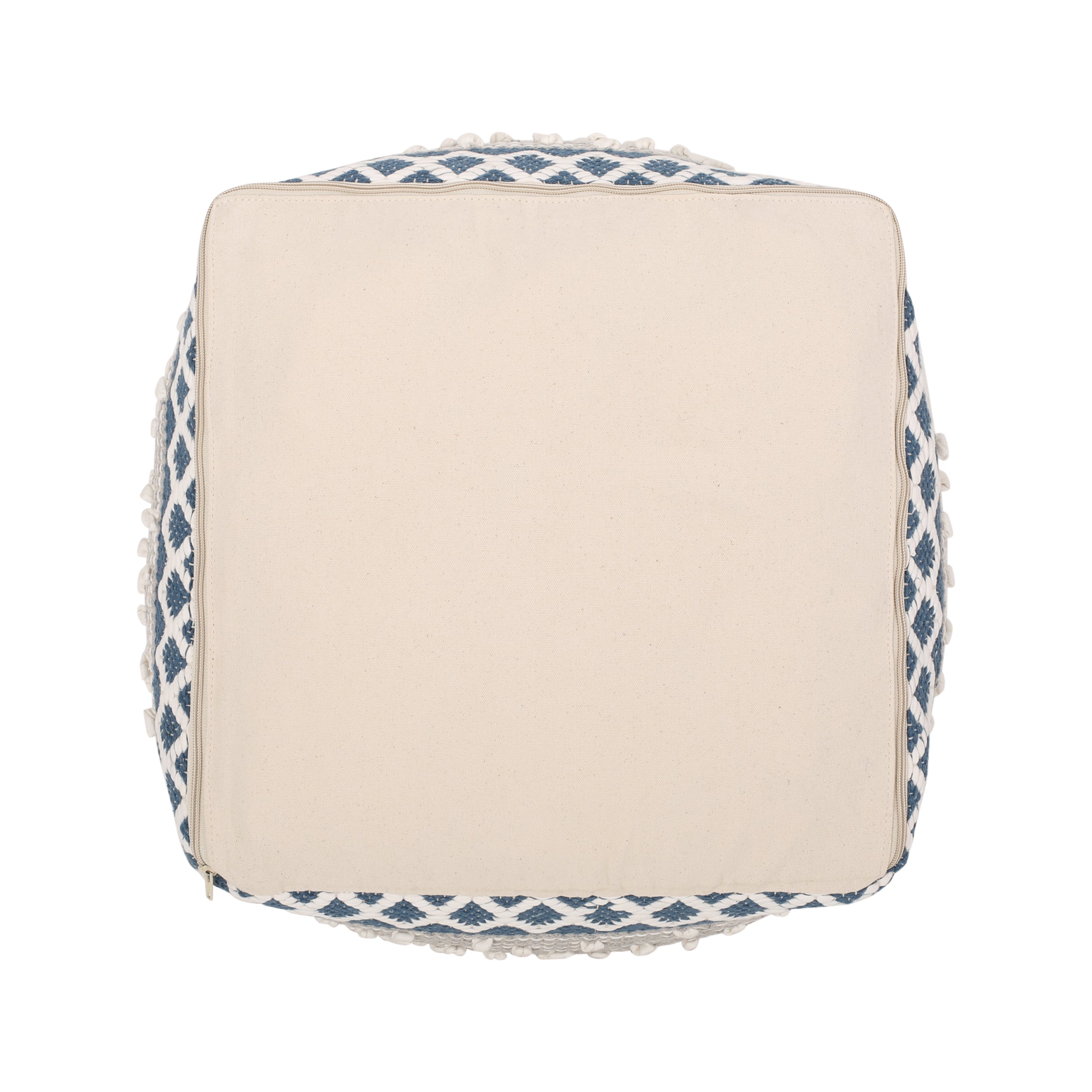 Amiyrah Hand-Crafted Cotton Cube Pouf