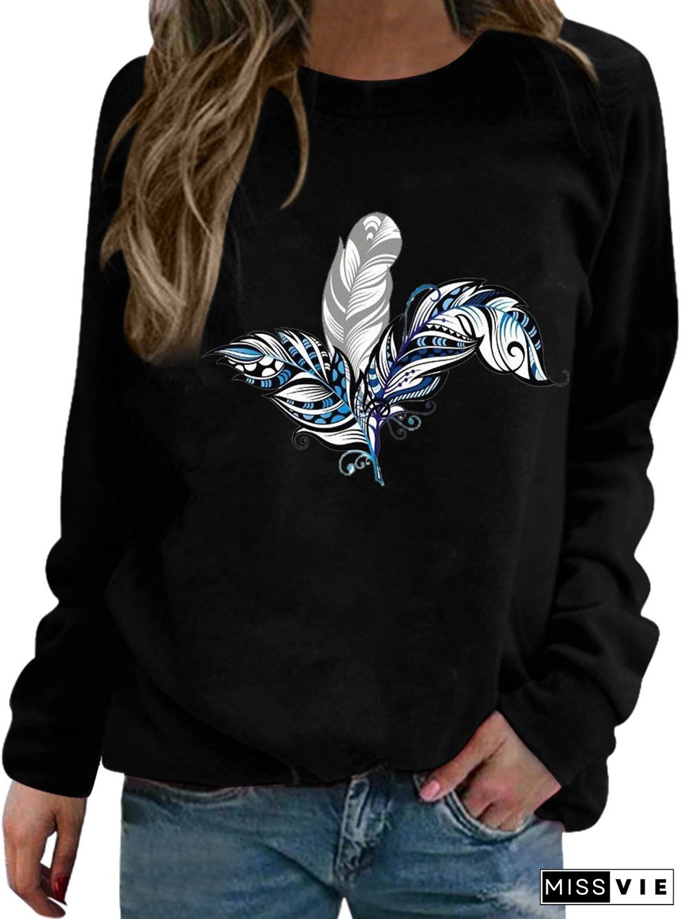 Dragonfly Long Sleeve Shift Vintage Sweatshirts