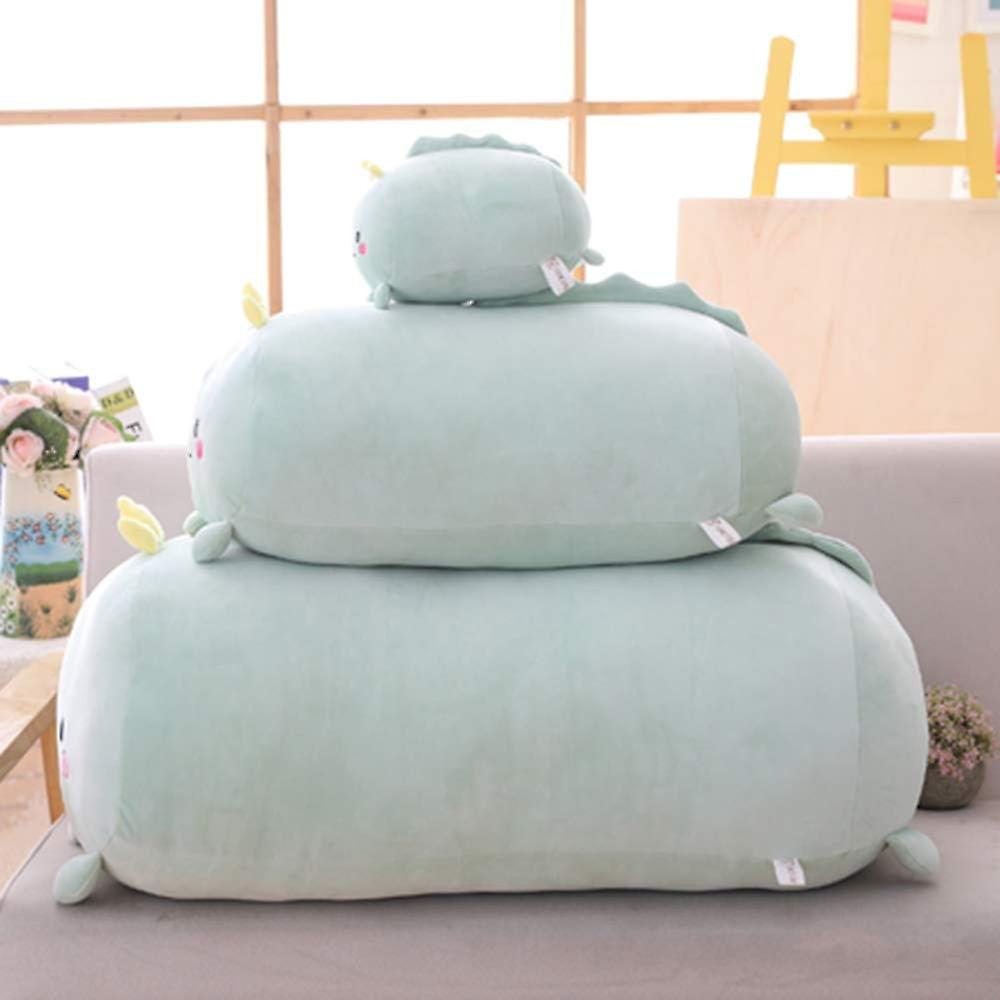 8 Inch Cute Dinosaur Plush Stuffed Squishy Animal Cylindrical Body Pillow，super Soft Cartoon Hugging Toy， Kids Sleeping Kawaii Pillow