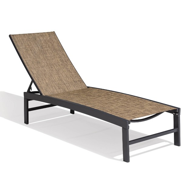 Outdoor Adjustable Aluminum Chaise Lounge Ergonomic Weather resistant Poolside Recliner Crestlive Products