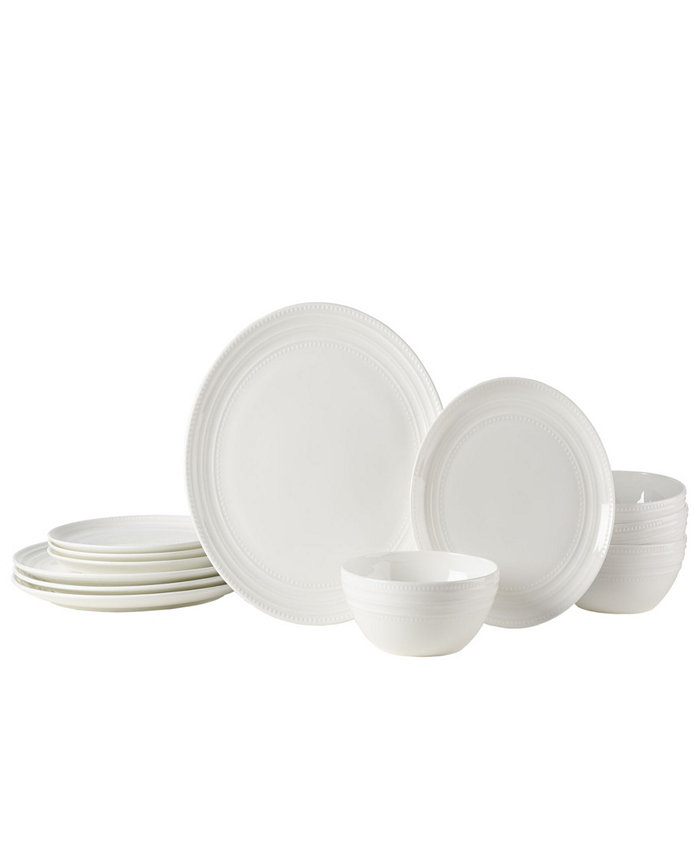 Mikasa Kamryn Vegan Bone Chip Resistant 12 Piece Dinnerware Set Service for 4