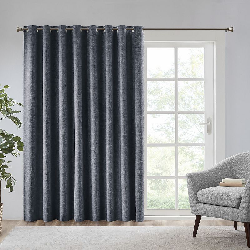 SunSmart Arlie Printed Heathered 1-Panel Blackout Patio Curtain