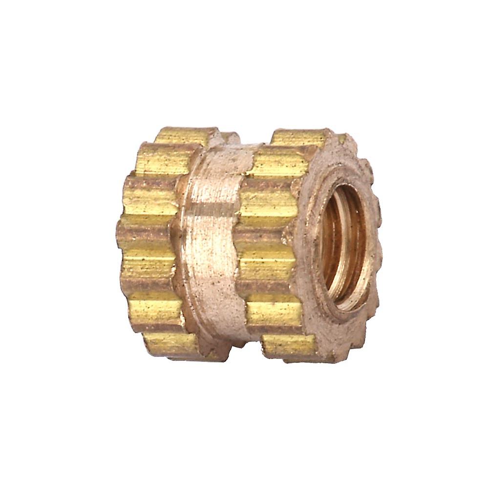 M2 Brass Cylinder Knurled Round Molded In Insert Embedded Nuts (m2*4*3.5; 100pcs)