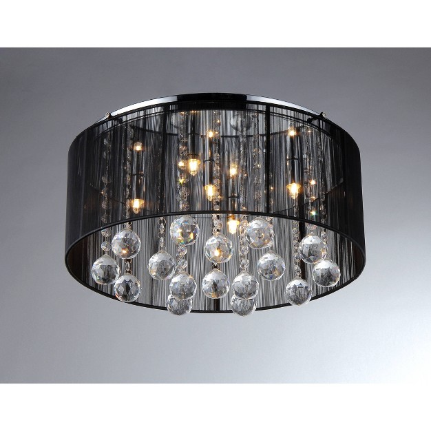 X 17 quot X 9 quot Crystal Ceiling Light Black Warehouse Of 